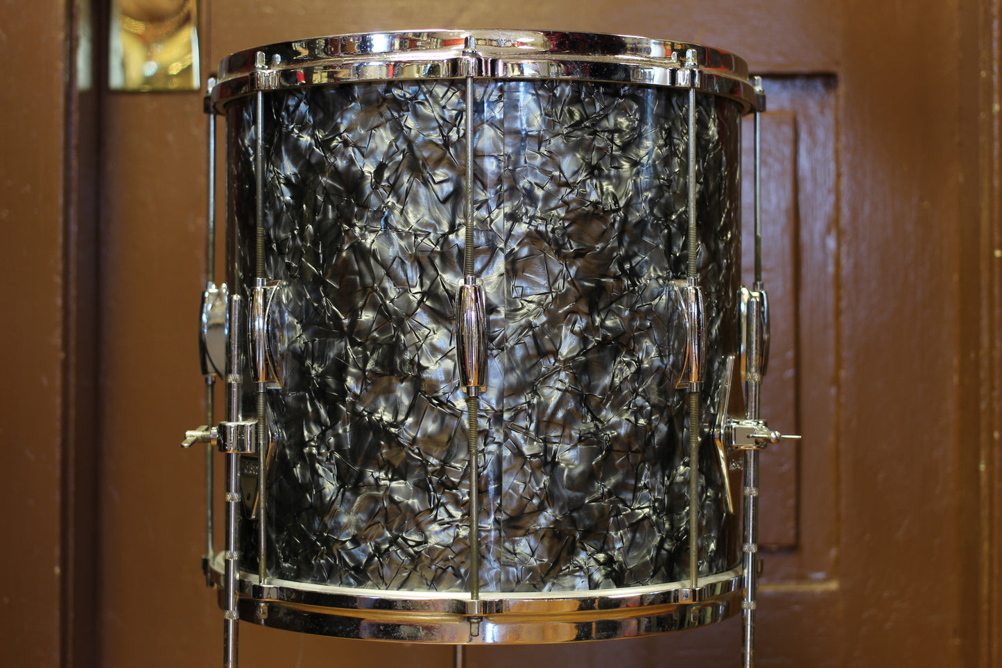 1960's Gretsch Playboy outfit in Black Diamond Pearl 14x20 14x14 8x12