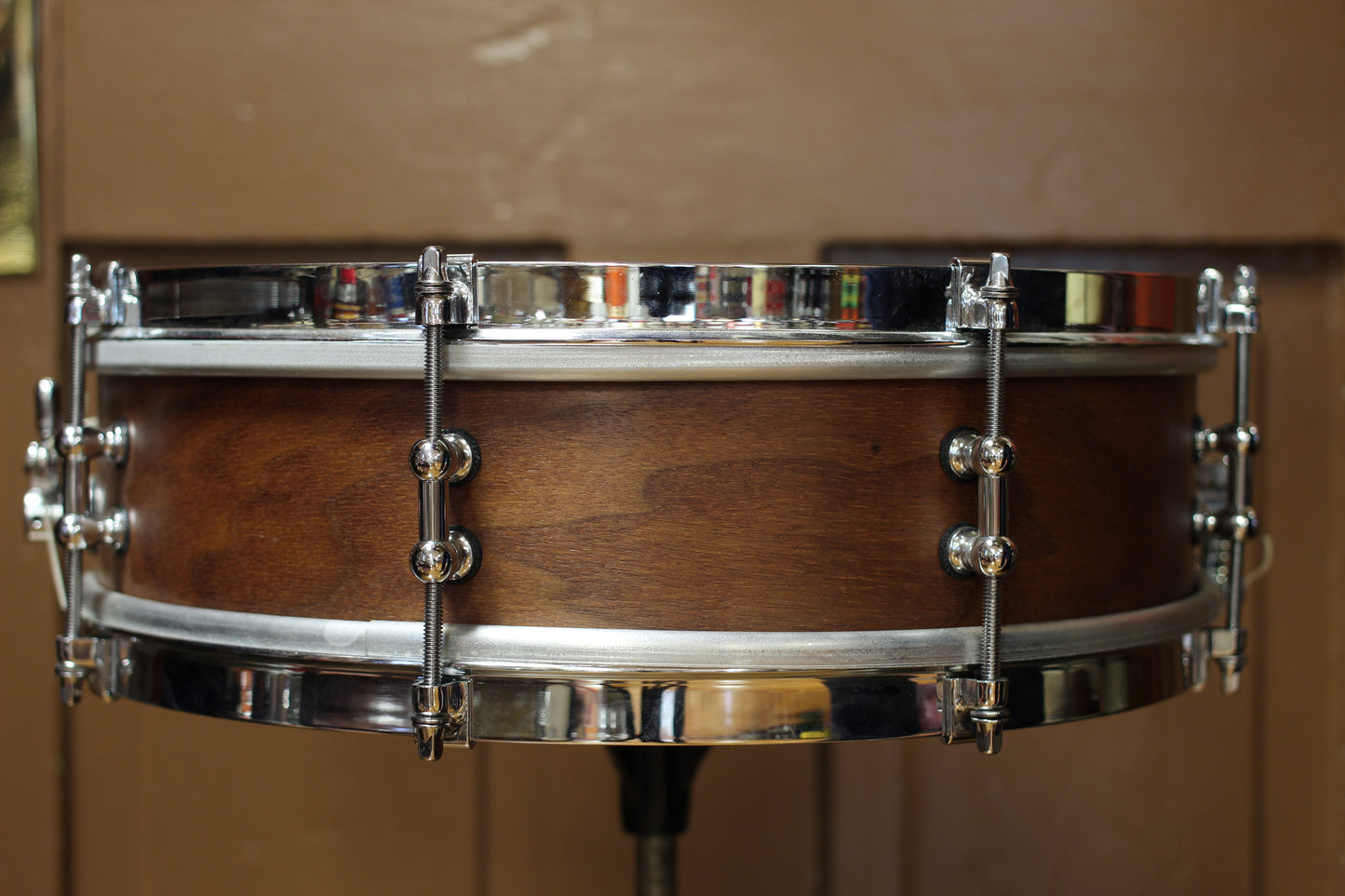 YC Drum Company 4"x14" Snare Drum in Natural Walnut