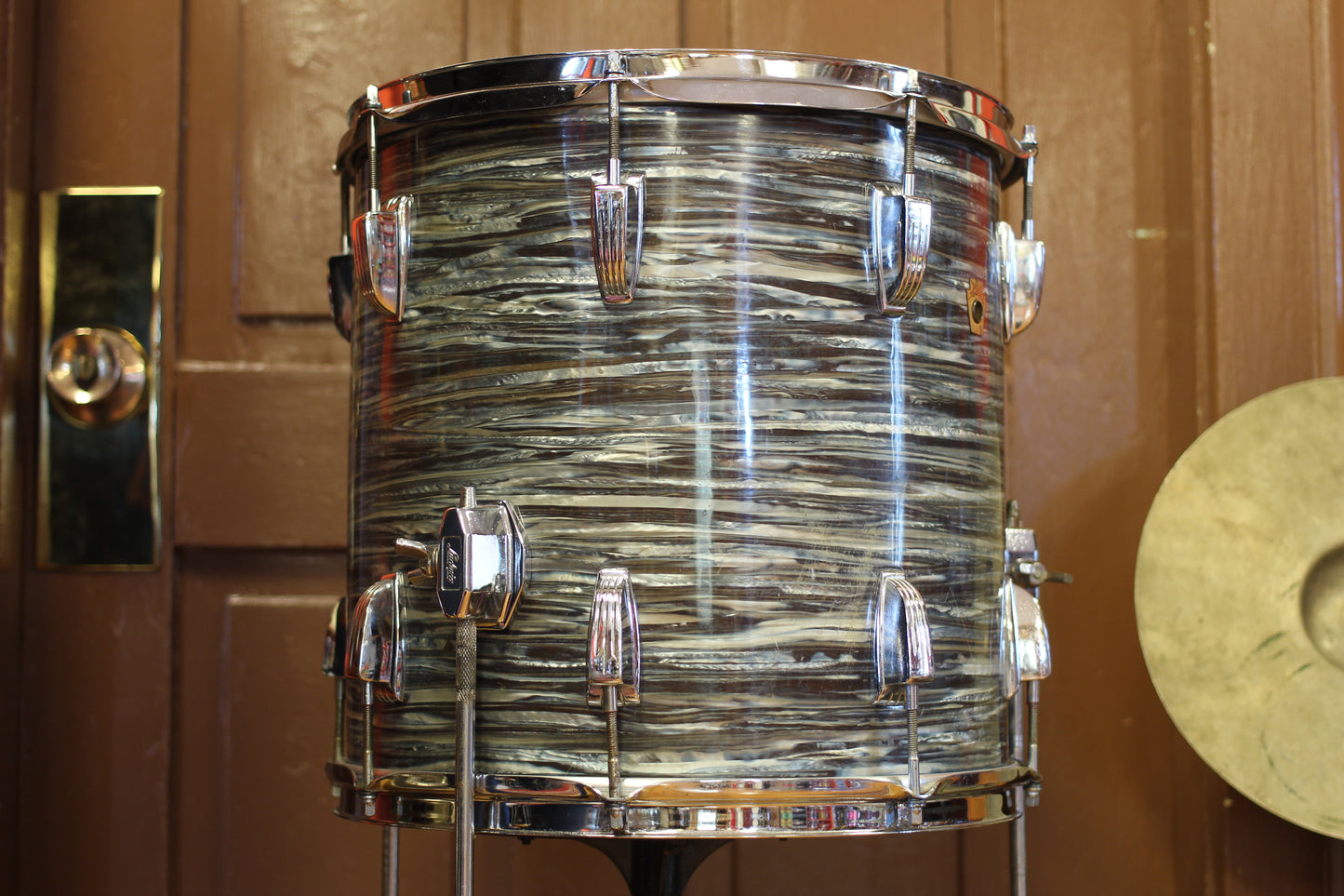 1967 Ludwig Downbeat in Oyster Blue Pearl 14x20 14x14 8x12