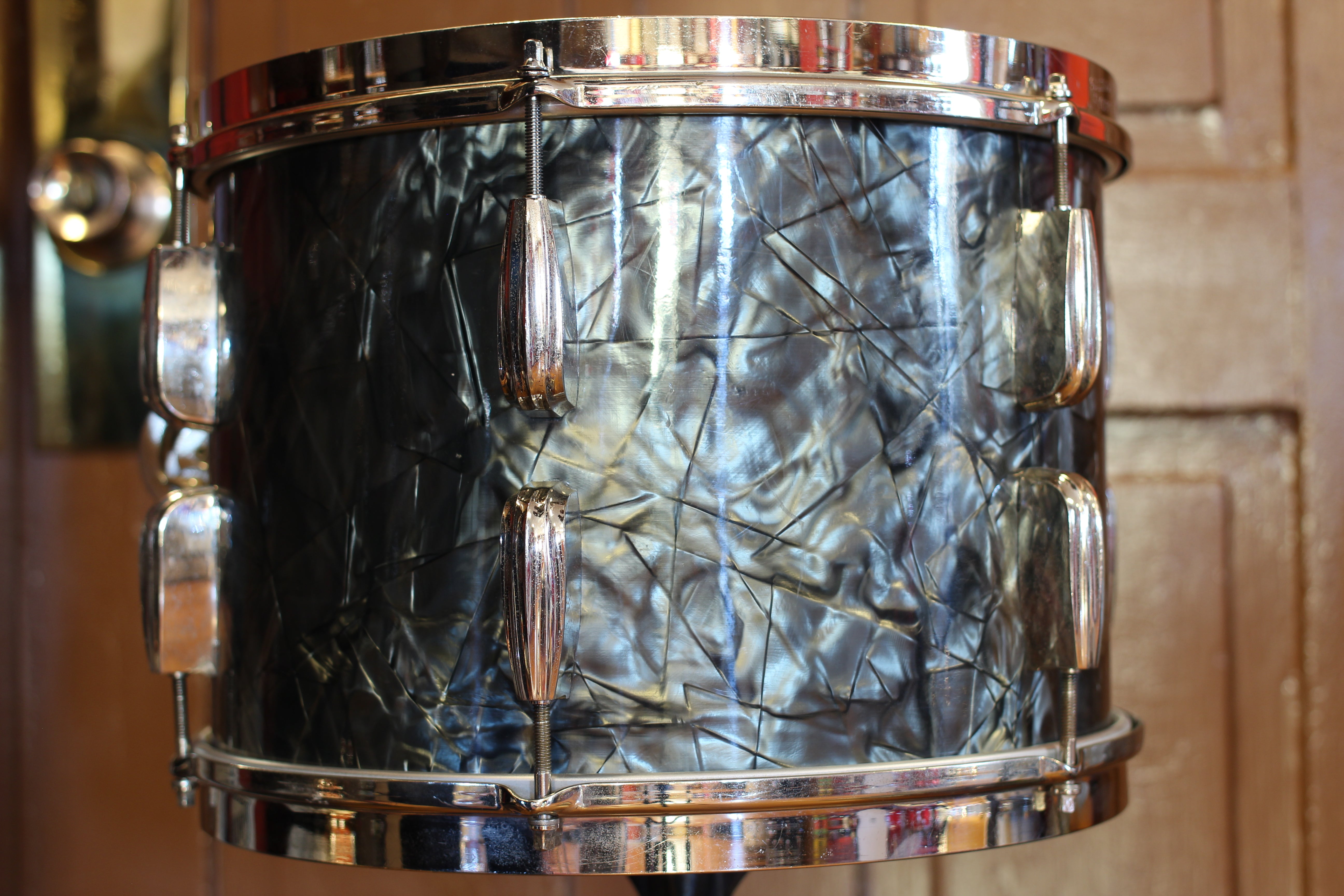 1950's Slingerland Gene Krupa Deluxe Radioking in Black Diamond Pearl 14x22  16x16 9x13 5.5x14