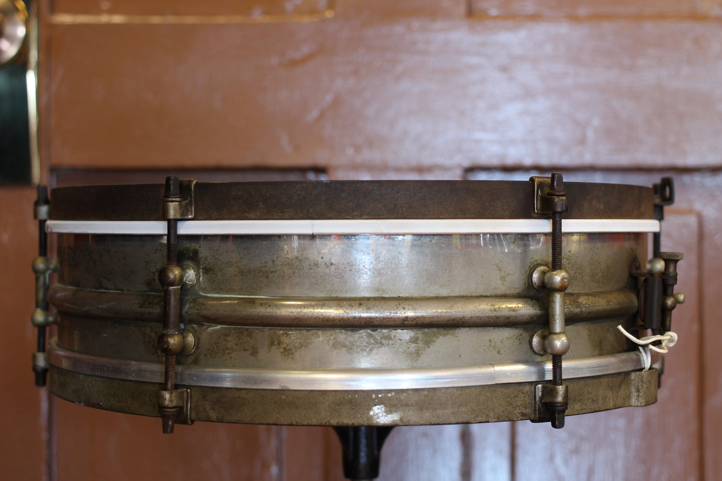 1920's Ludwig 'Dance Model' Snare Drum 4"x14" Nickel over Brass