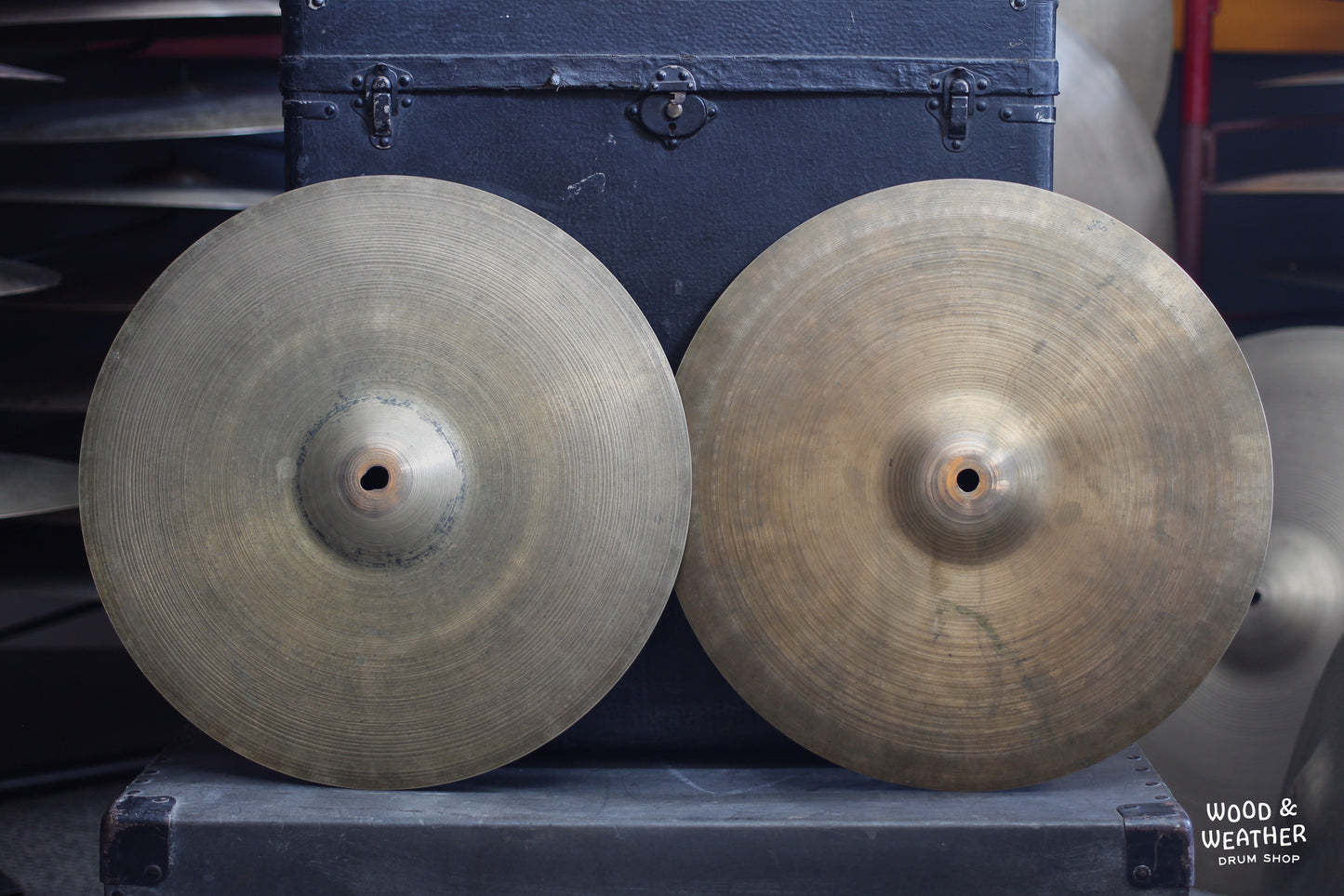 1960s A. Zildjian 14" Hi-Hat Cymbals 705/885g