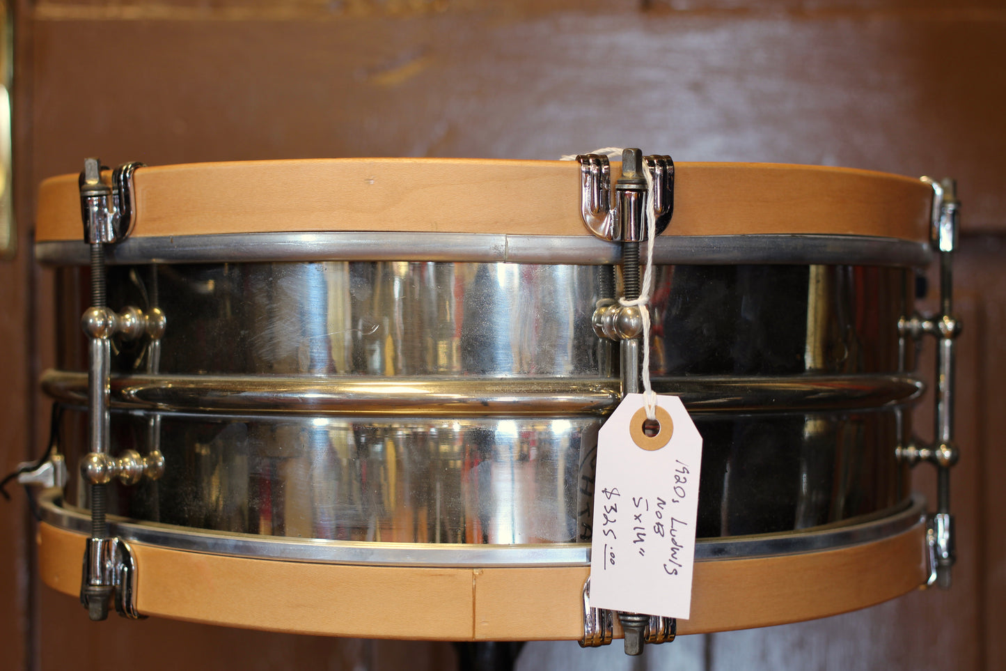 1920's Ludwig 'All Round' Nickel over Brass Snare Drum 5"x14"