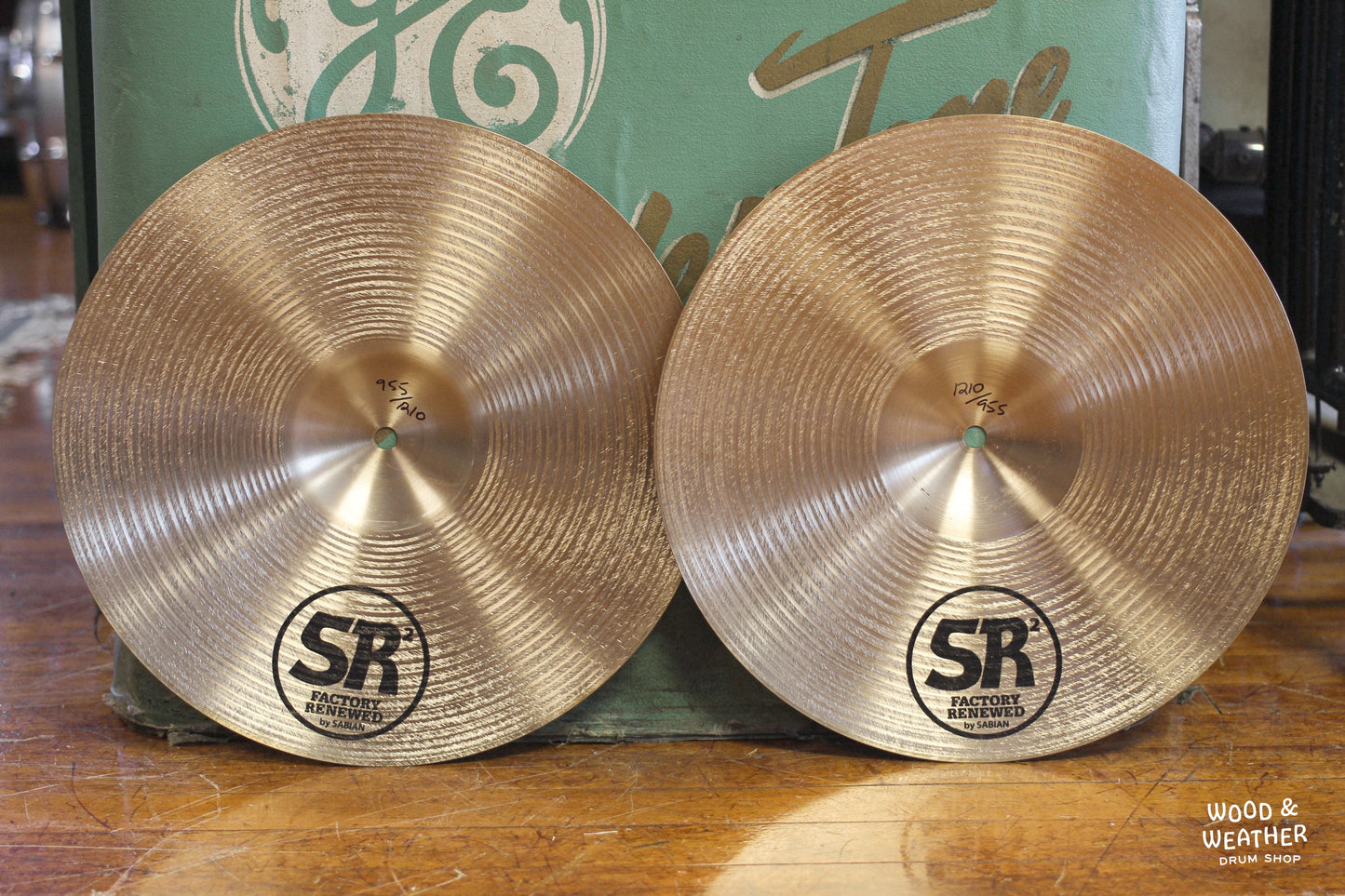 Used Sabian 14" SR2 Medium/Heavy Hi-Hat Cymbals 955/1210g