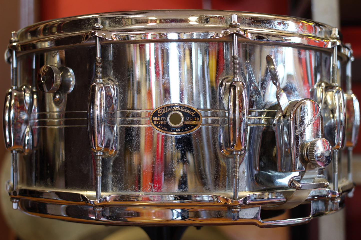 1960's Slingerland 6.5"x14" Gene Krupa Sound King Snare Drum