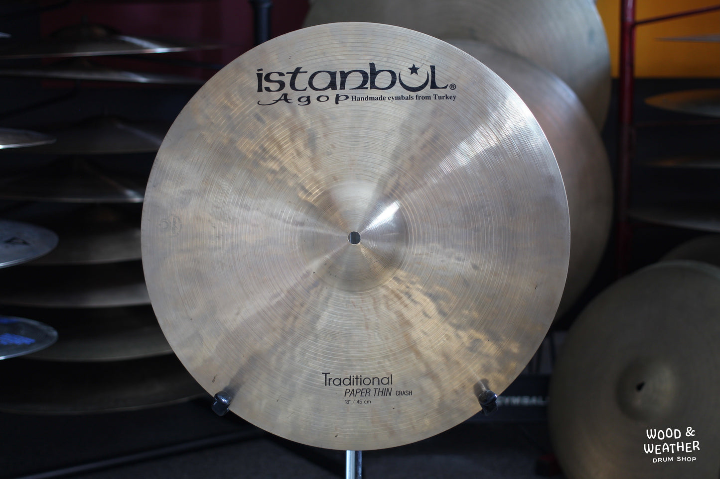 Used Istanbul Agop 18" Traditional Paper Thin Crash Cymbal 1225g