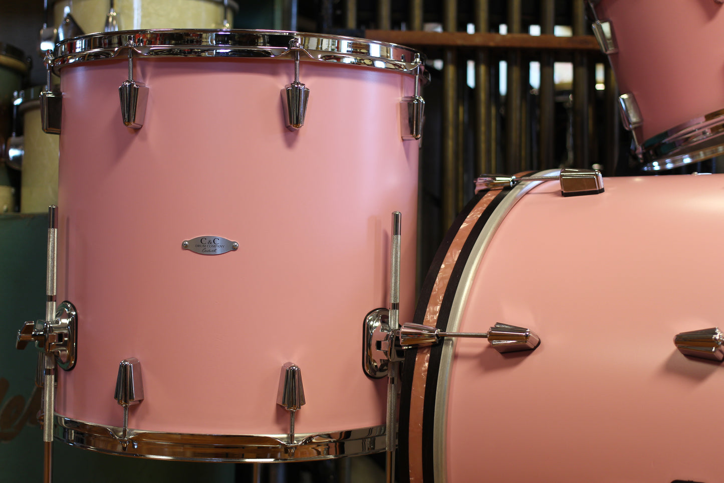 C&C Drum Company Gladstone in Shell Pink 14x22 16x16 9x13