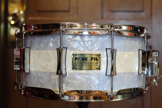 2022 Pork Pie Percussion 7"x14" Banded Marine Pearl Snare Drum