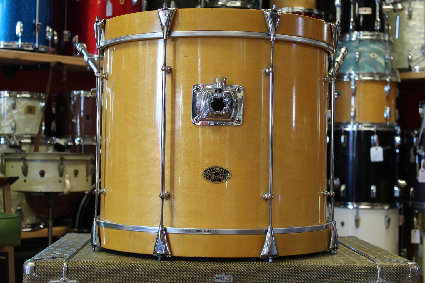 1990's Montineri Custom Drum Kit in Natural Maple 8-10-12-14-20