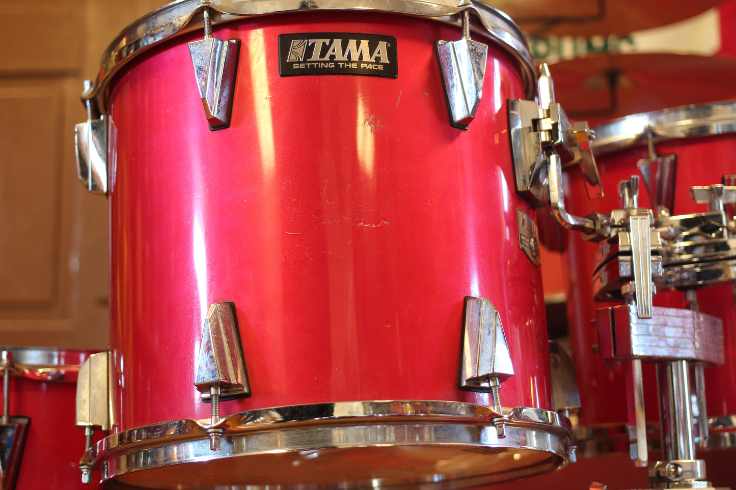 1980's Tama Granstar Custom in Lip Stick Red 16x22 16x16 12x13 11x12 10x10