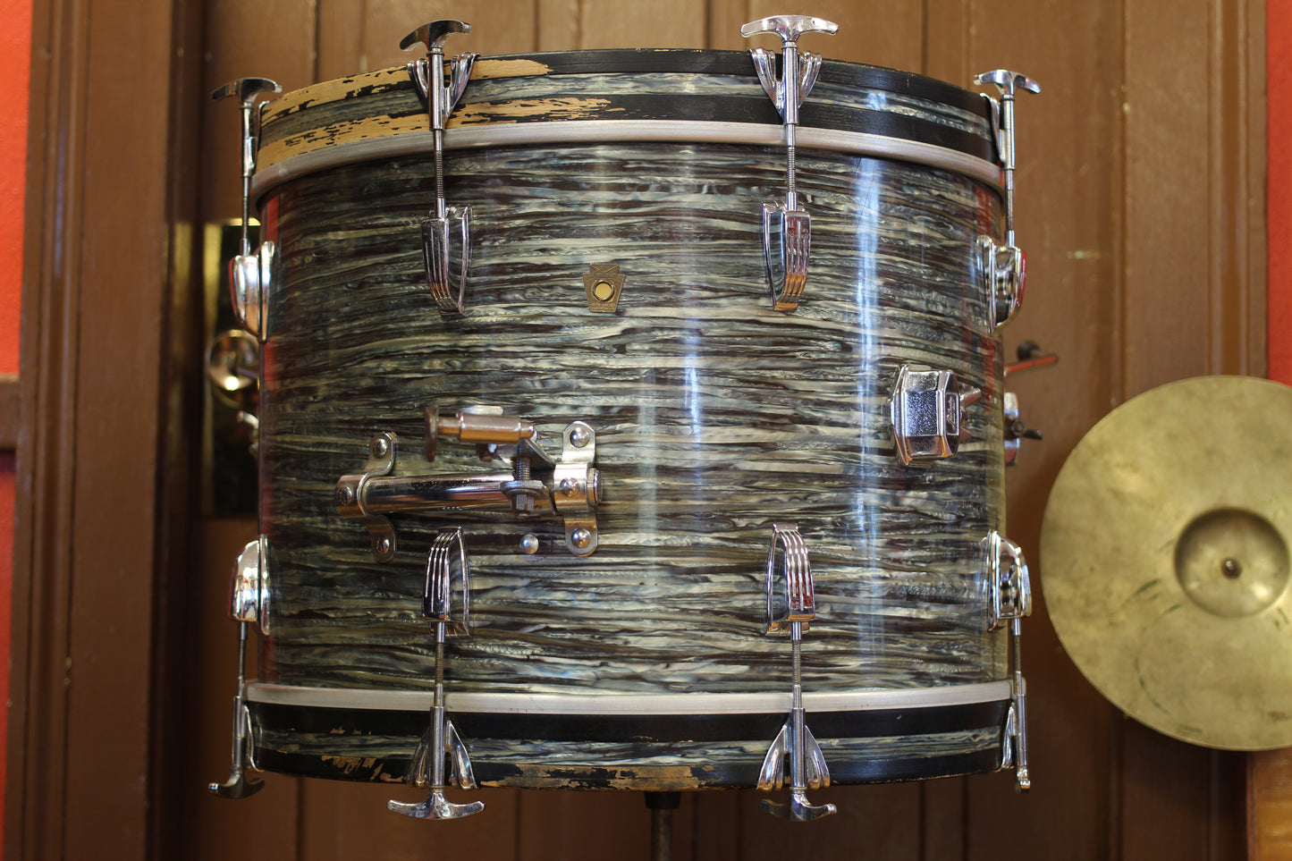 1967 Ludwig Downbeat in Oyster Blue Pearl 14x20 14x14 8x12