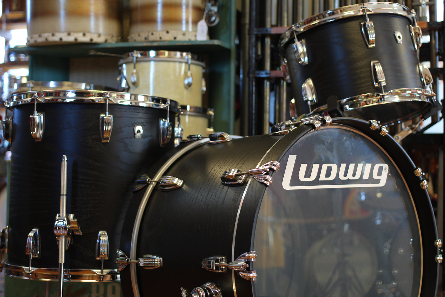 Ludwig Classic Oak Drum Kit in 'Night Oak' 14x22 16x16 9x13