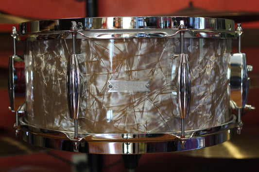 Standard Drum Company 6.5"x14" Solid Shell Snare Drum in Gold Dust Pearl