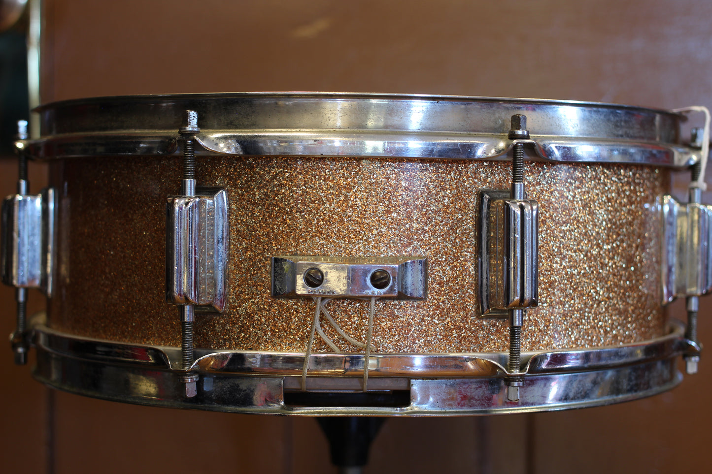 1960's Rogers 5"x14" Powertone Snare Drum in Champagne Sparkle