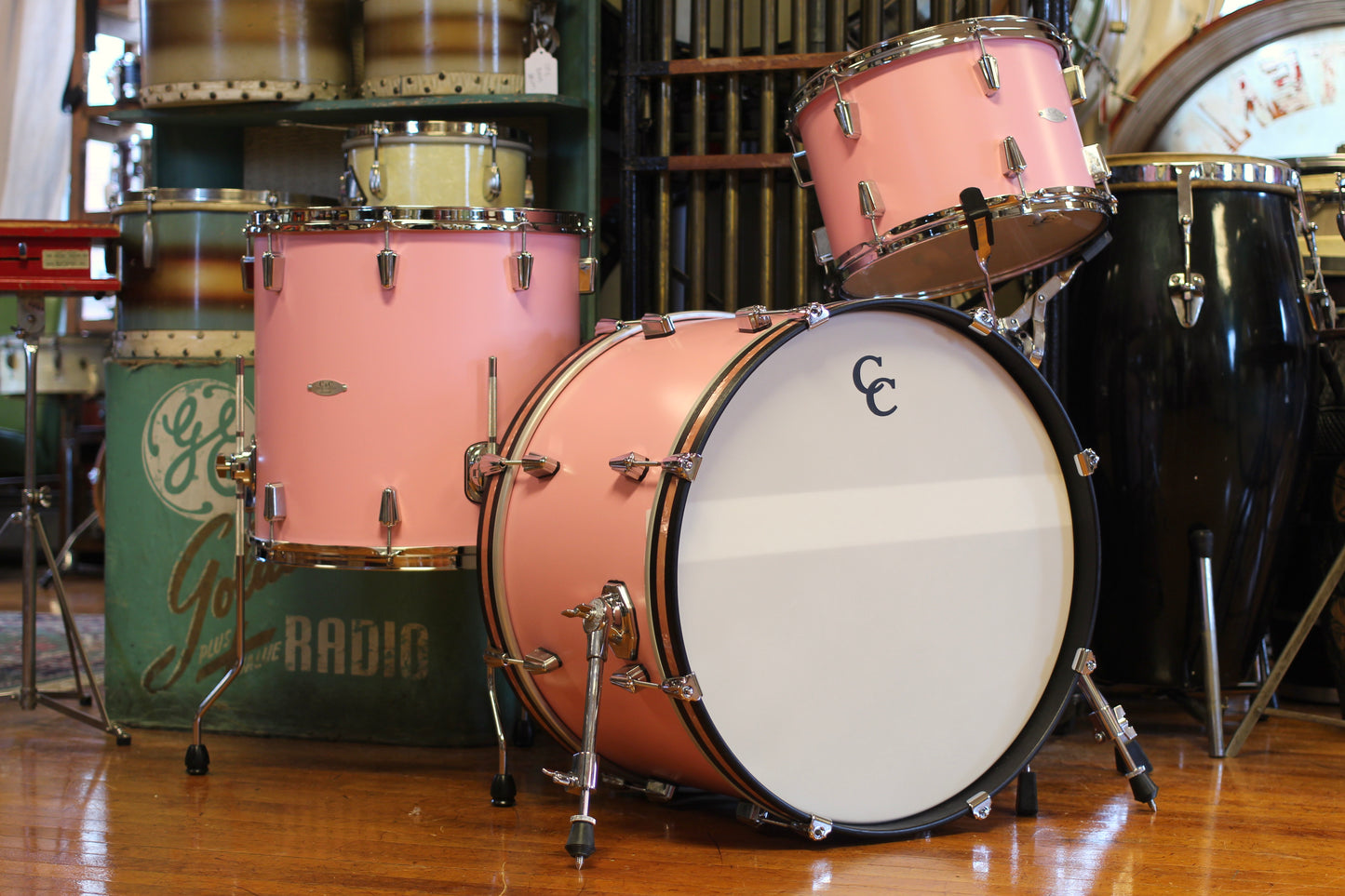 C&C Drum Company Gladstone in Shell Pink 14x22 16x16 9x13