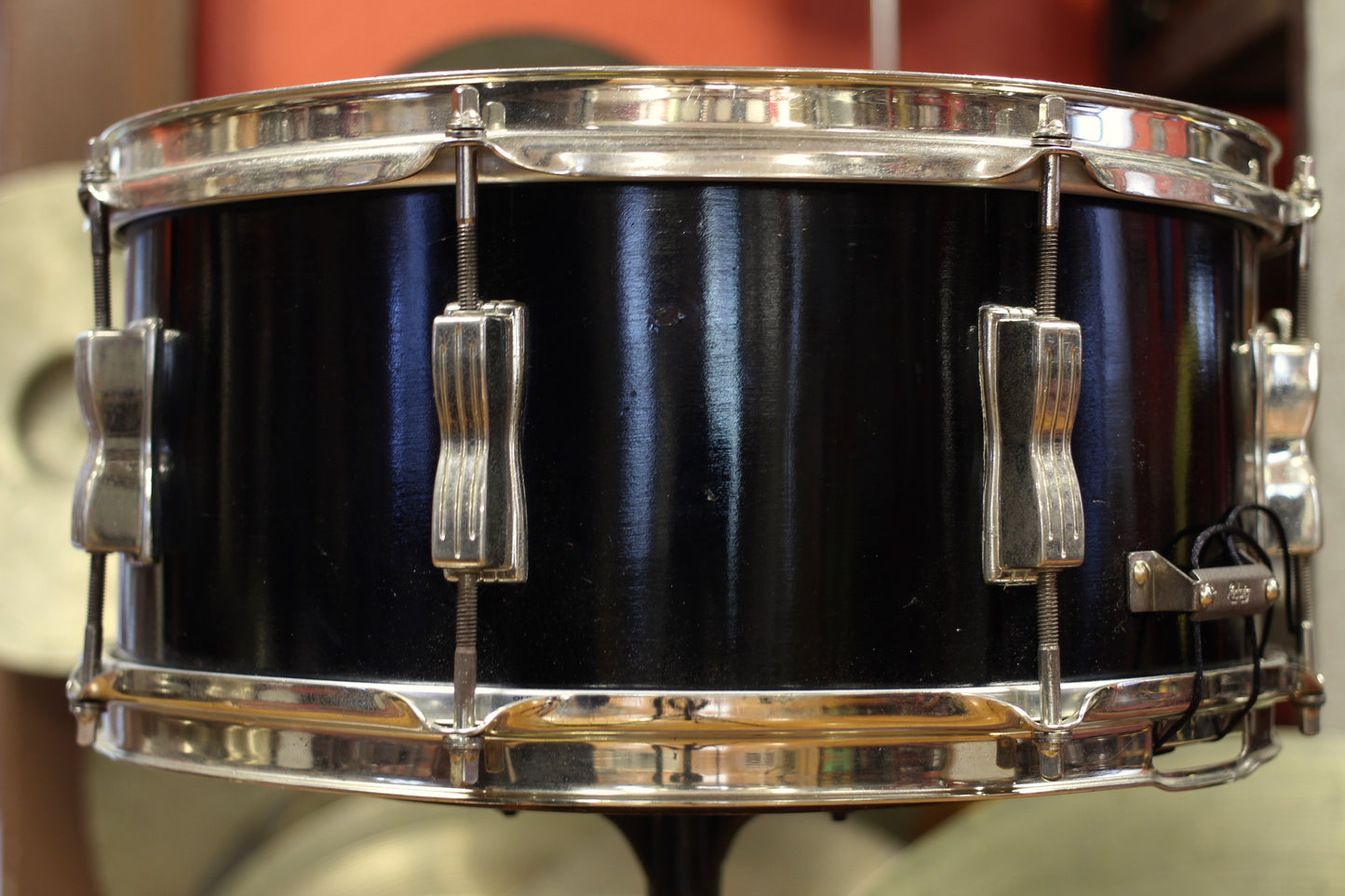 1960's Ludwig Auditorium Model in Black Lacquer 6.5"x14"