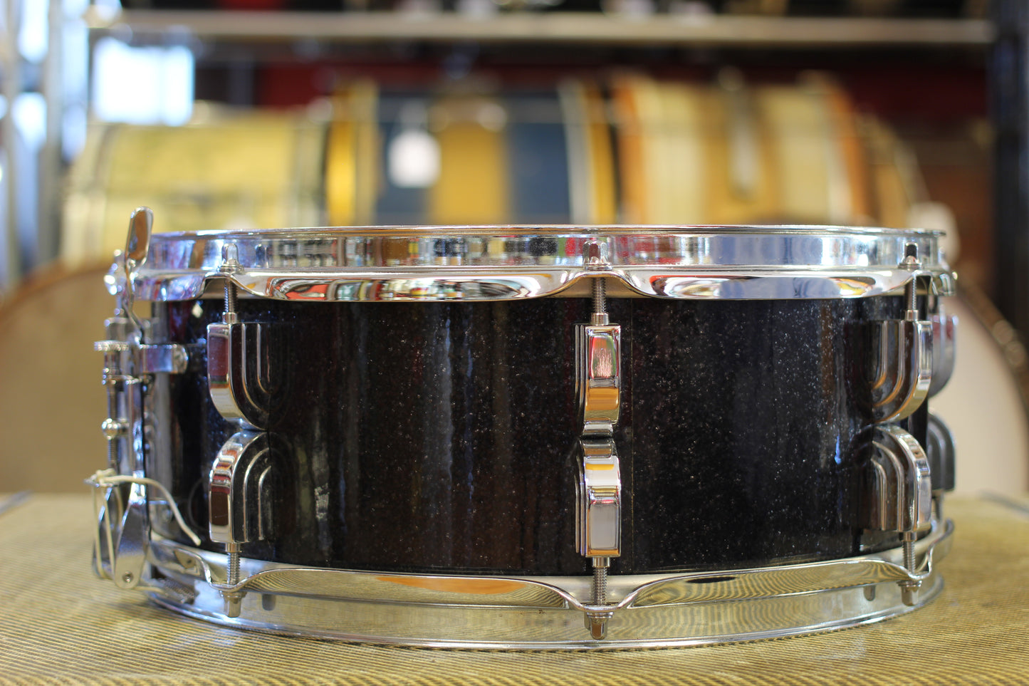 2000's Leedy / Gretsch 5.5"x14" Snare Drum in Black Sparkle