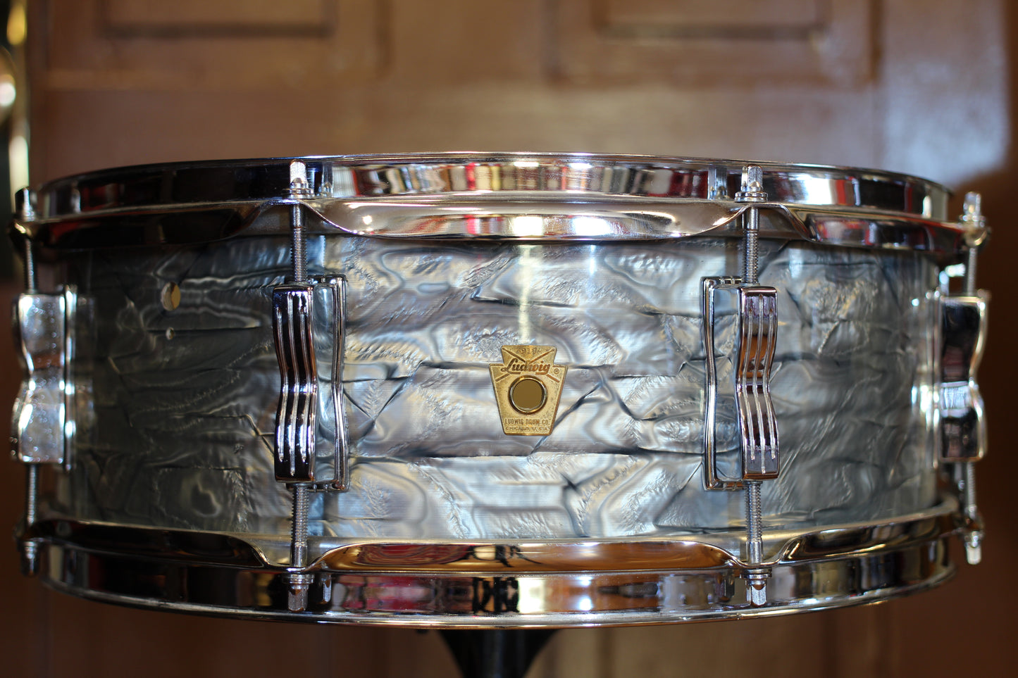 1964 Ludwig 5"x14" Jazz Festival Snare Drum in Sky Blue Pearl