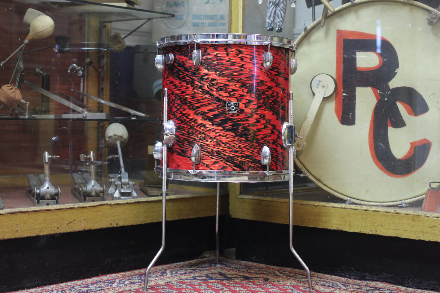 1960's Yamaha 14"x14" Floor Tom in Red Thunder