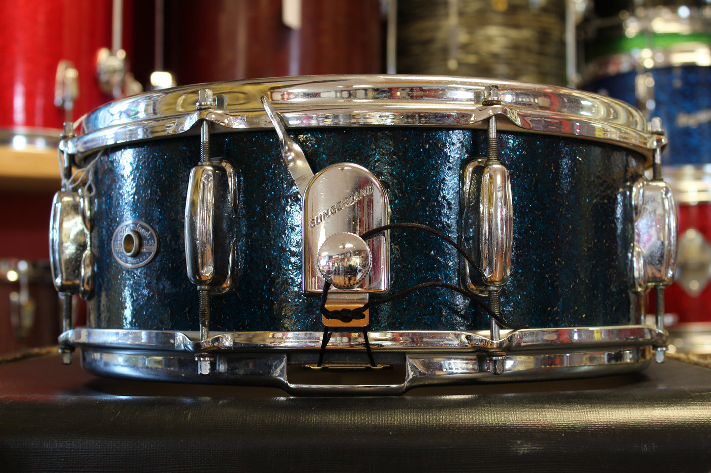 1965 Slingerland 5.5"x14" Artist model Snare Drum in Sparkling Blue Pearl