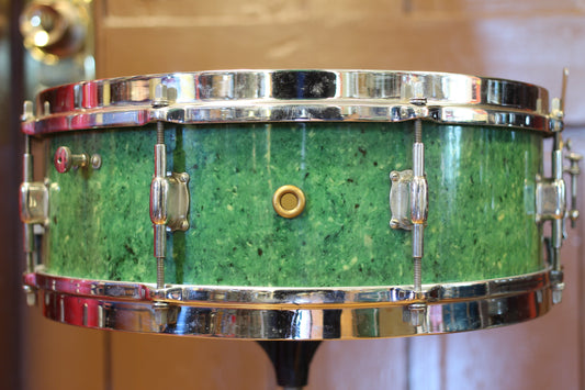 1920's Leedy Jade Green Model Snare Drum 5"x14"