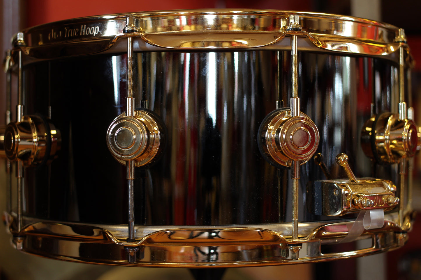 Used DW Collectors 6.5"x14" Black Nickel over Brass w/ Gold Hardware