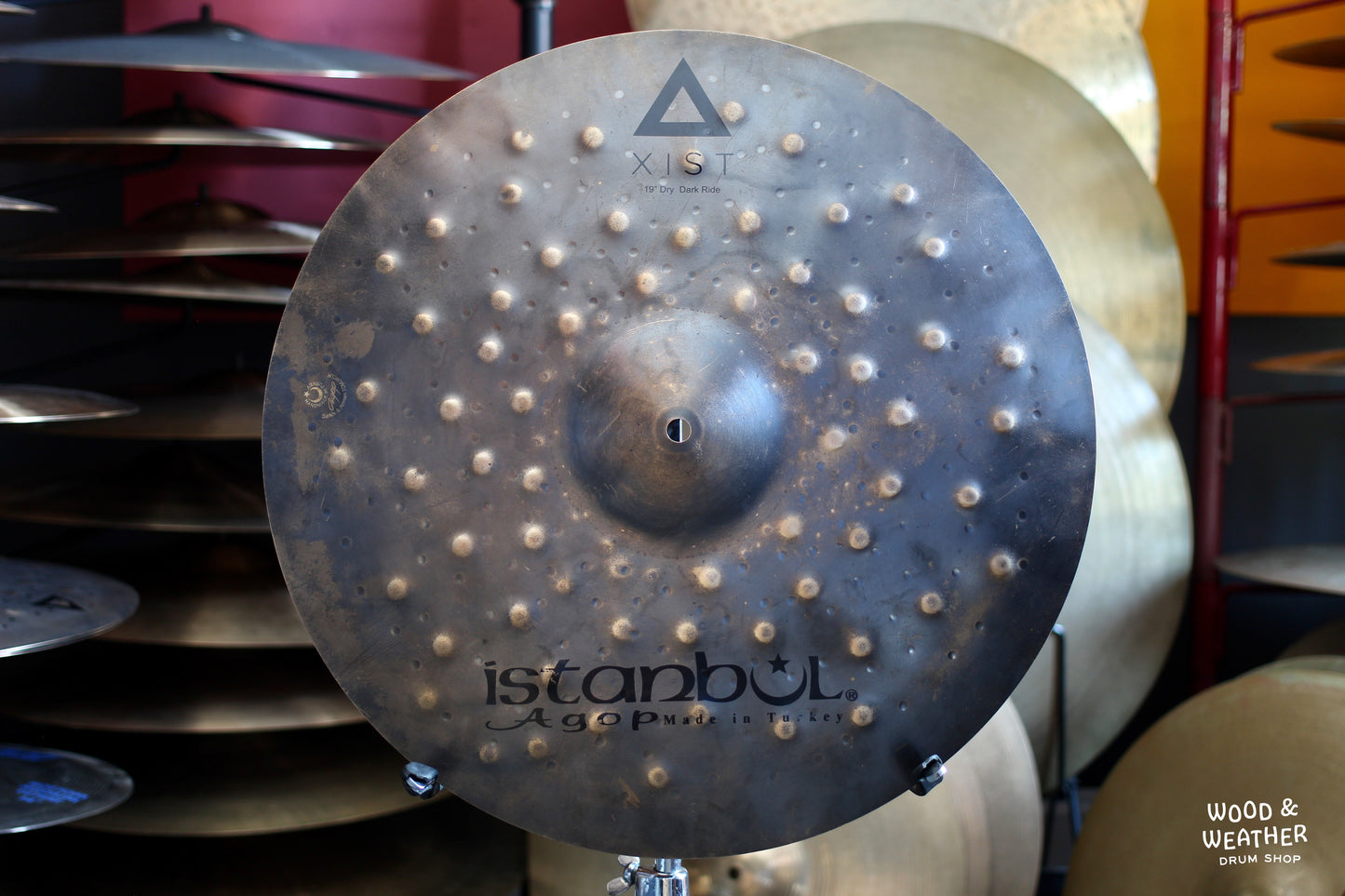 Used Istanbul Agop 19" Xist Dry Dark Ride Cymbal 1975g