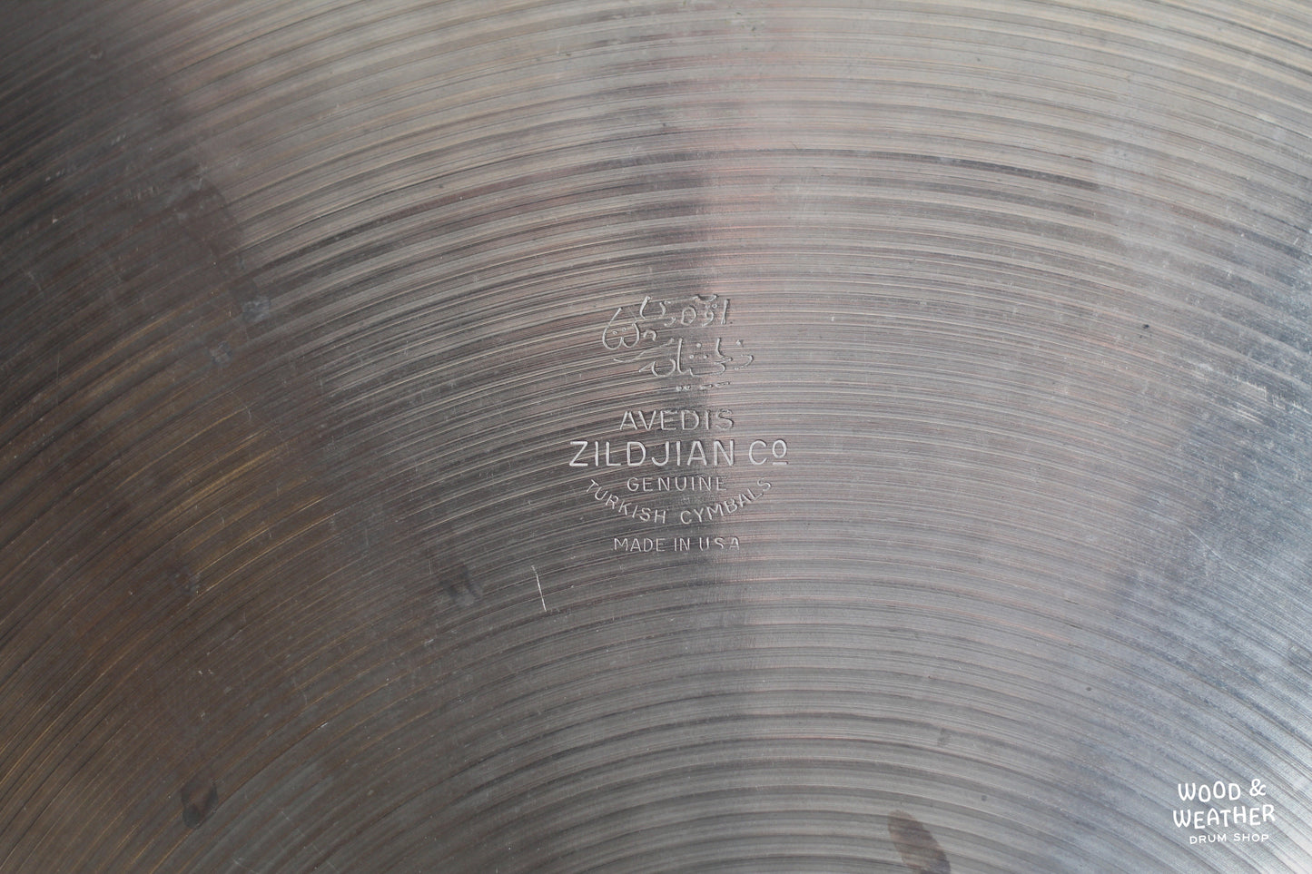 1960s A. Zildjian 16" Flat Ride Cymbal 1280g