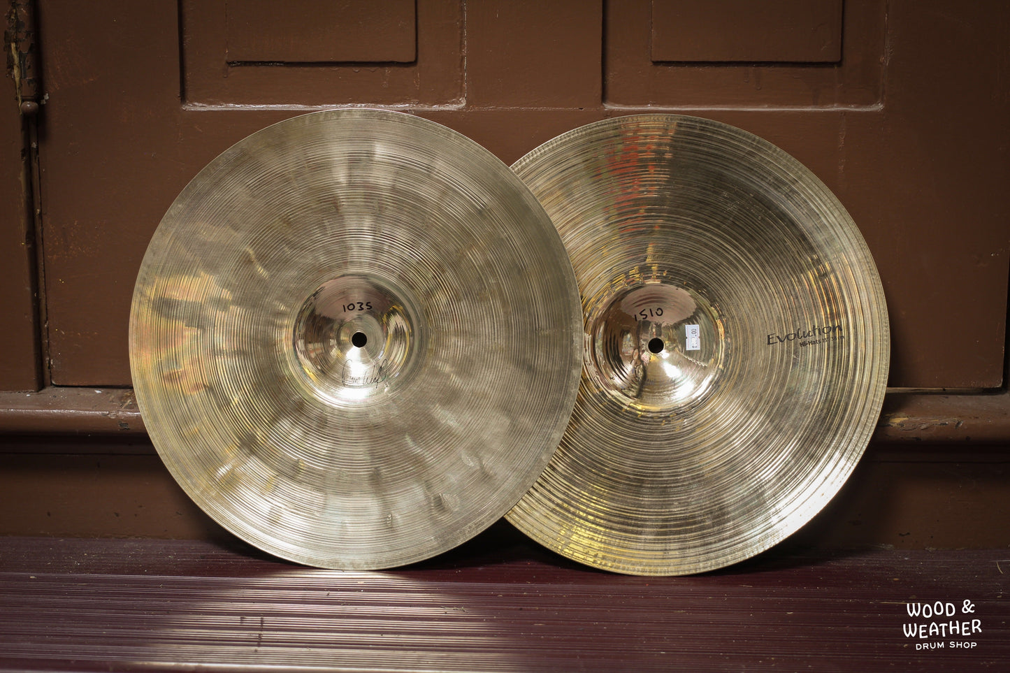 Used Sabian 15" HHX Brilliant Evolution Hi-Hat Cymbals 1035/1510g