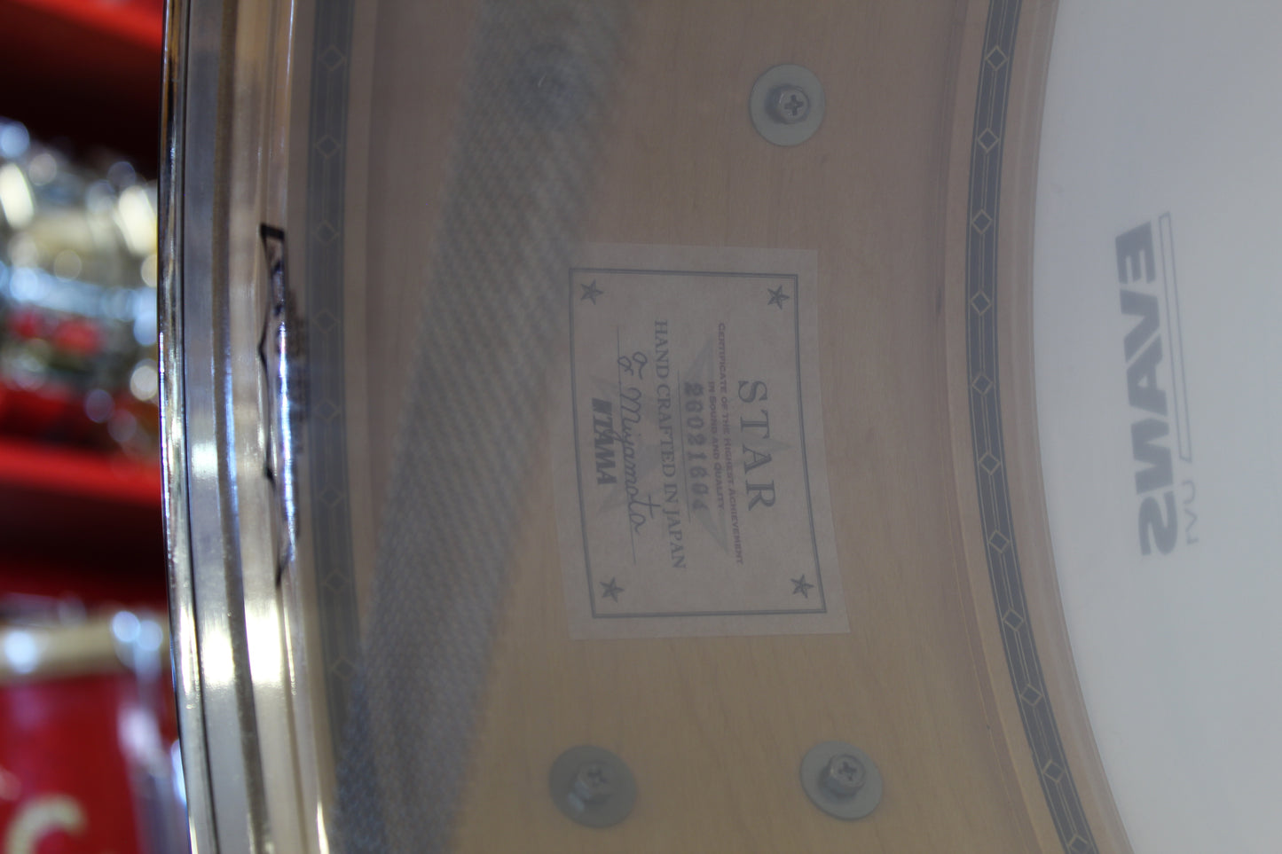 Tama Star Maple Snare Drum 6.5"x14" in Satin Antique Brown