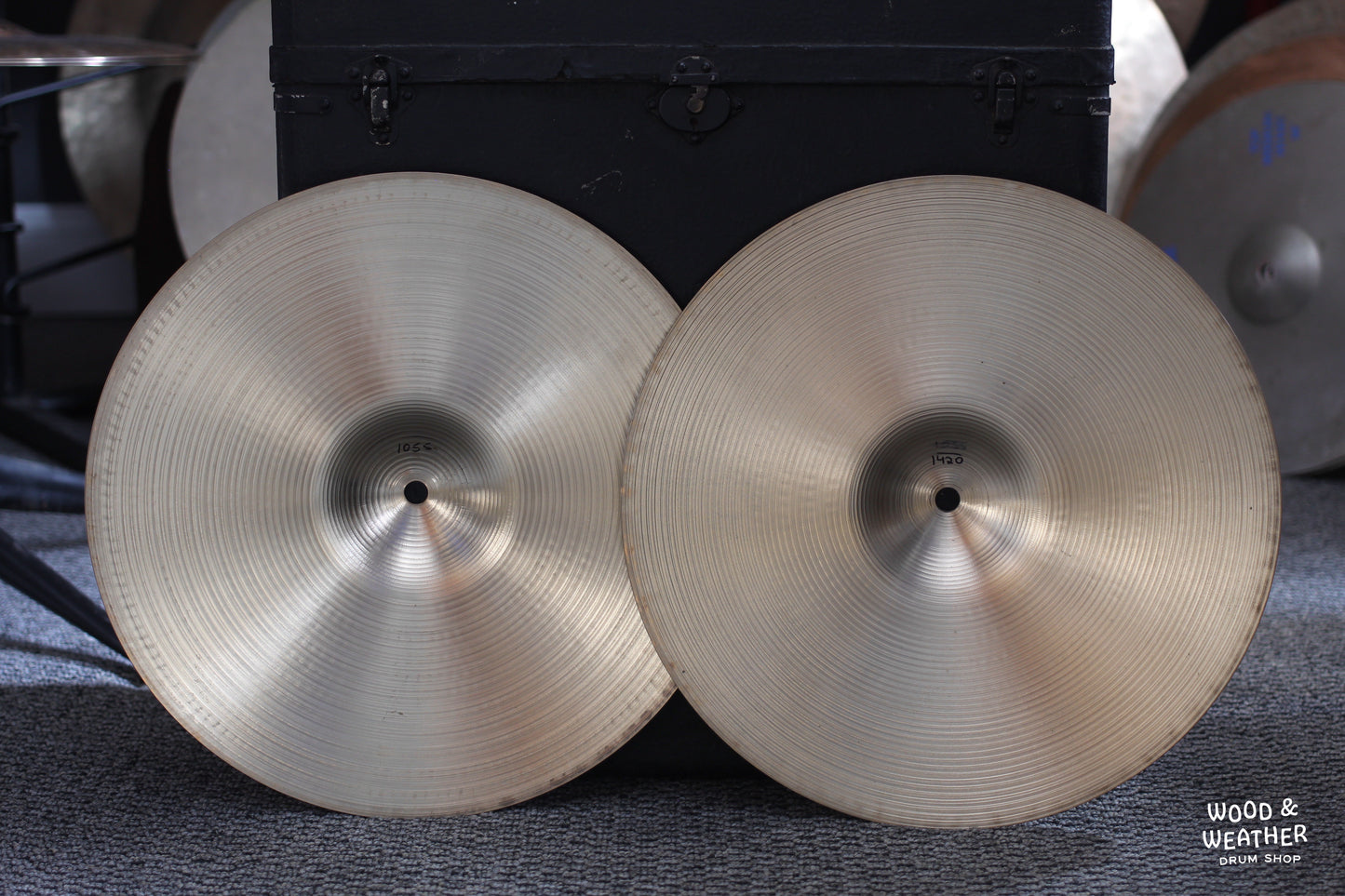 1996 Zildjian 14" A New Beat Hi-Hat Cymbals 1055/1420g