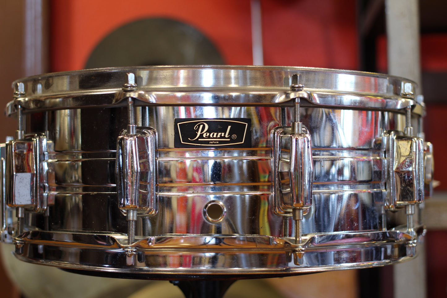 1970's Pearl "B4514" Chrome over Brass 5"x14" Snare Drum