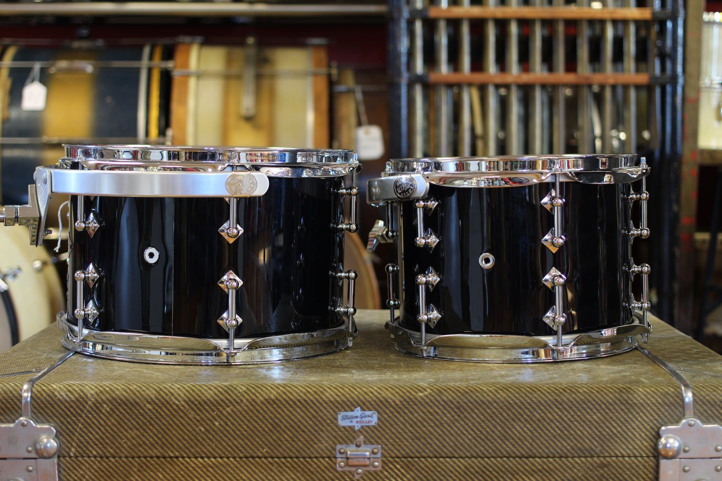 2000's Craviotto Solid Maple Kit in Black 14x20 14x14 8x12 7.5x10