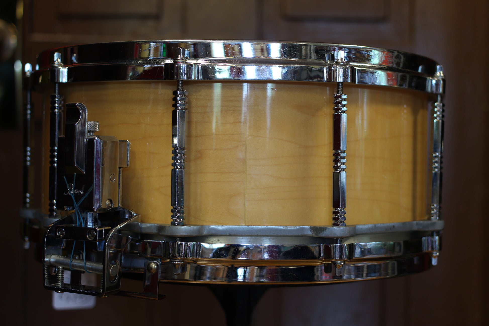1980's Pearl 6.5x14 Free Floating Maple Snare Drum – Wood