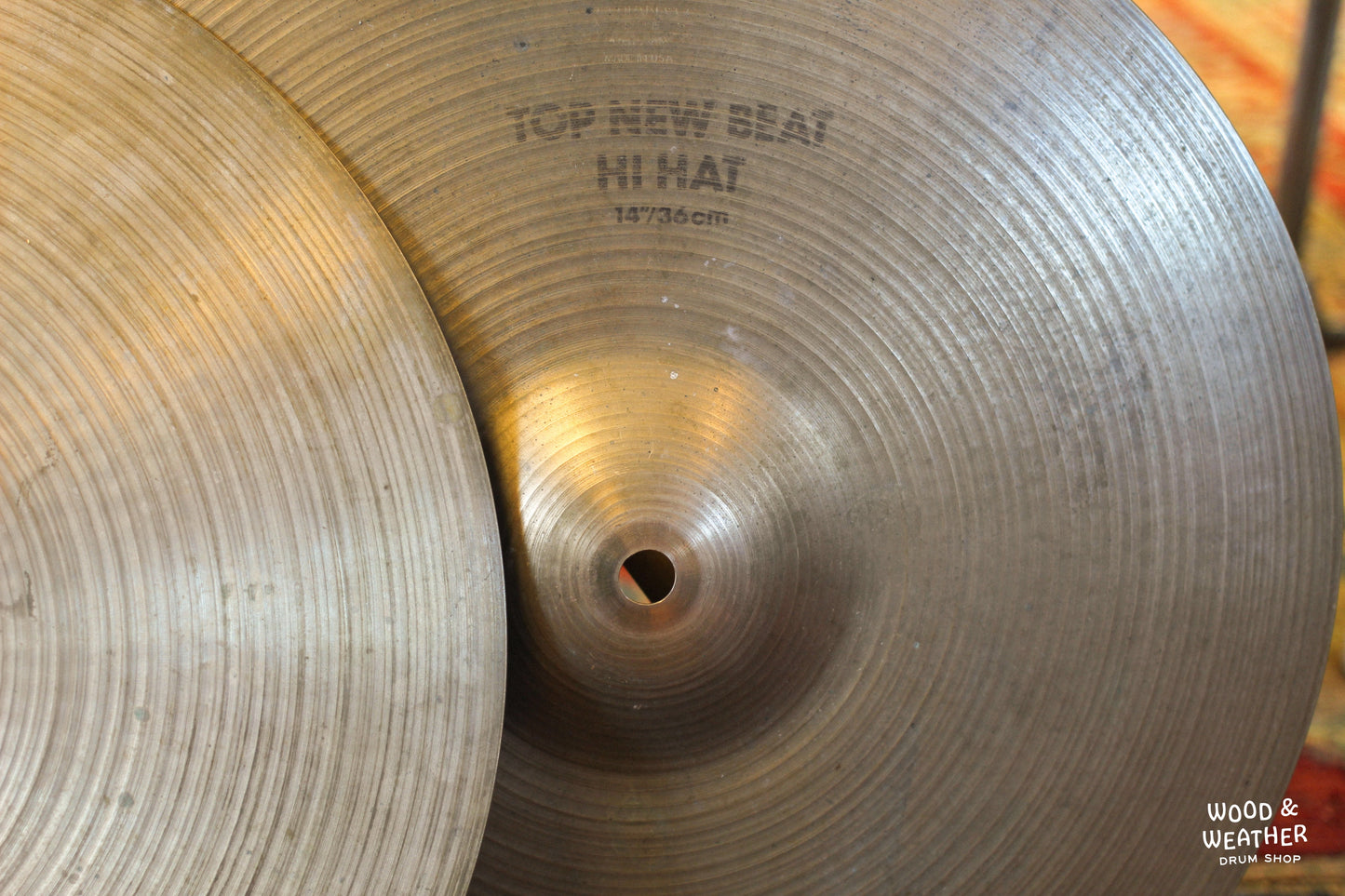 1980s A. Zildjian "CO. Stamp" New Beat Hi-Hat Cymbals 965/1380g