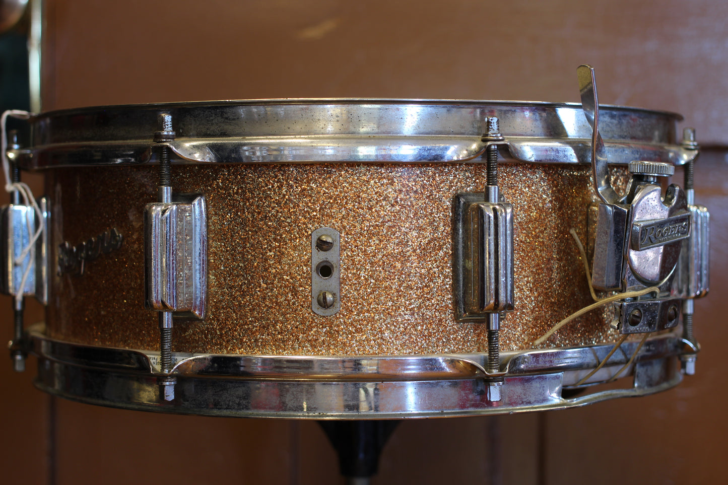 1960's Rogers 5"x14" Powertone Snare Drum in Champagne Sparkle