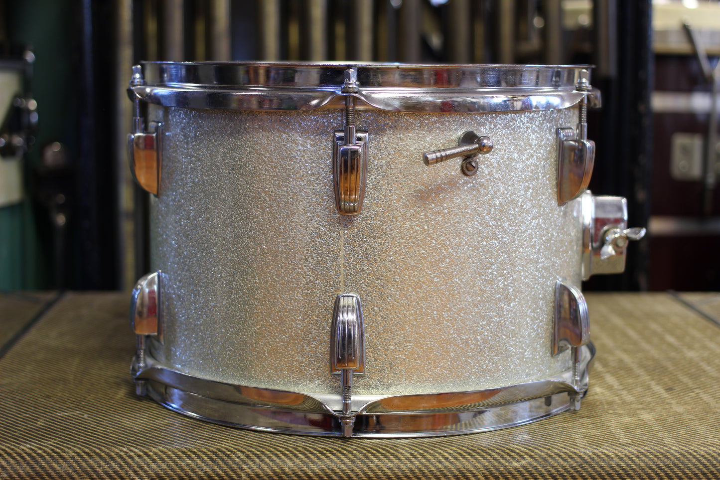 1960's Ludwig Downbeat in Silver Sparkle 14x20 14x14 8x12