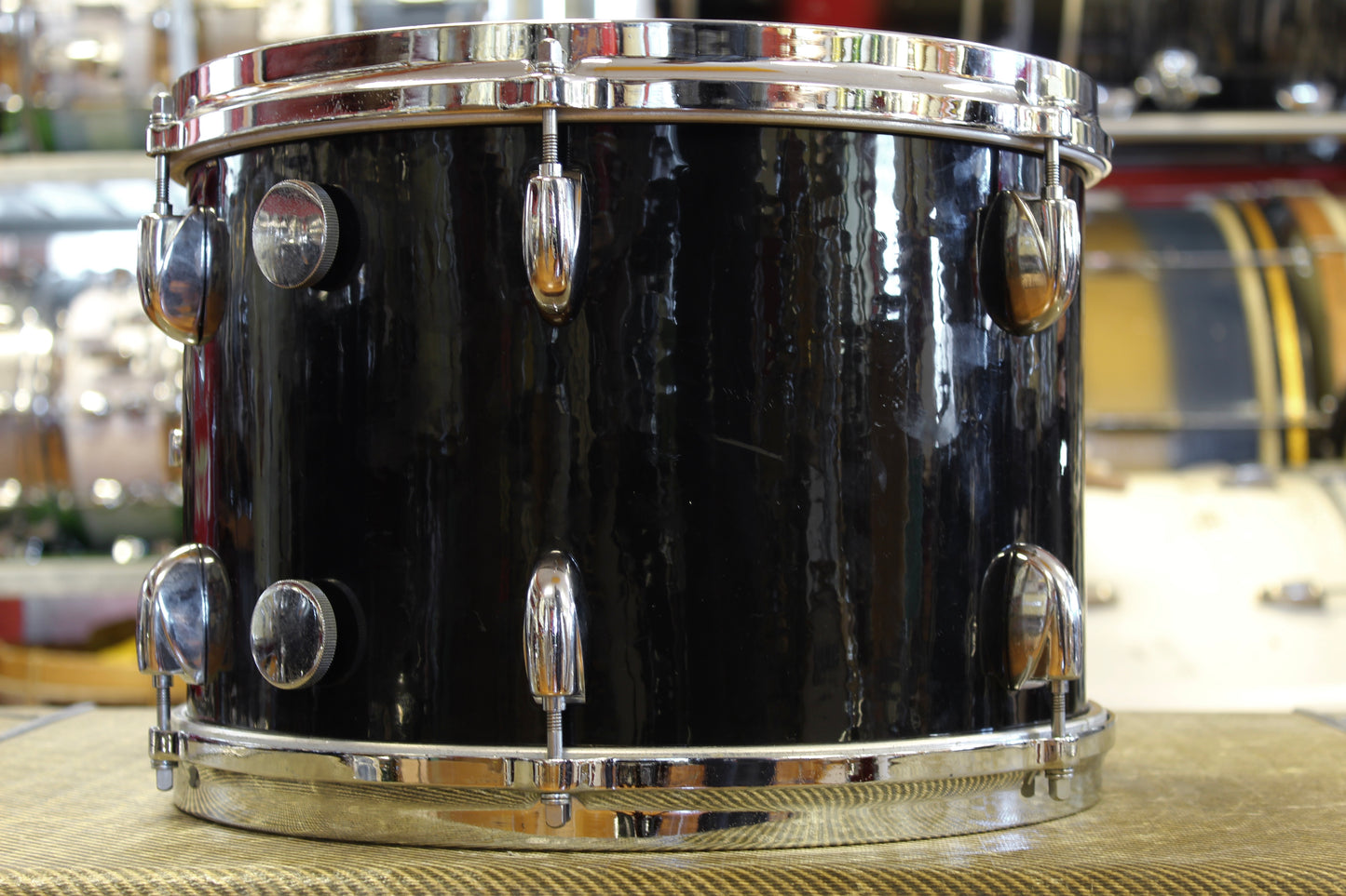 1970's Gretsch Name Band Outfit in Jet Black Nitron 14x22 16x16 9x13