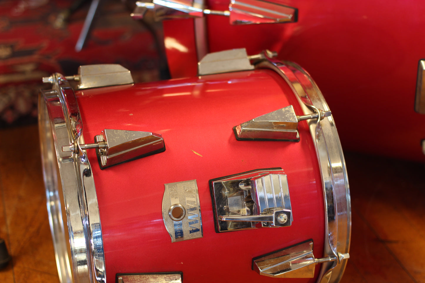 1980's Tama Granstar Custom in Lip Stick Red 16x22 16x16 12x13 11x12 10x10