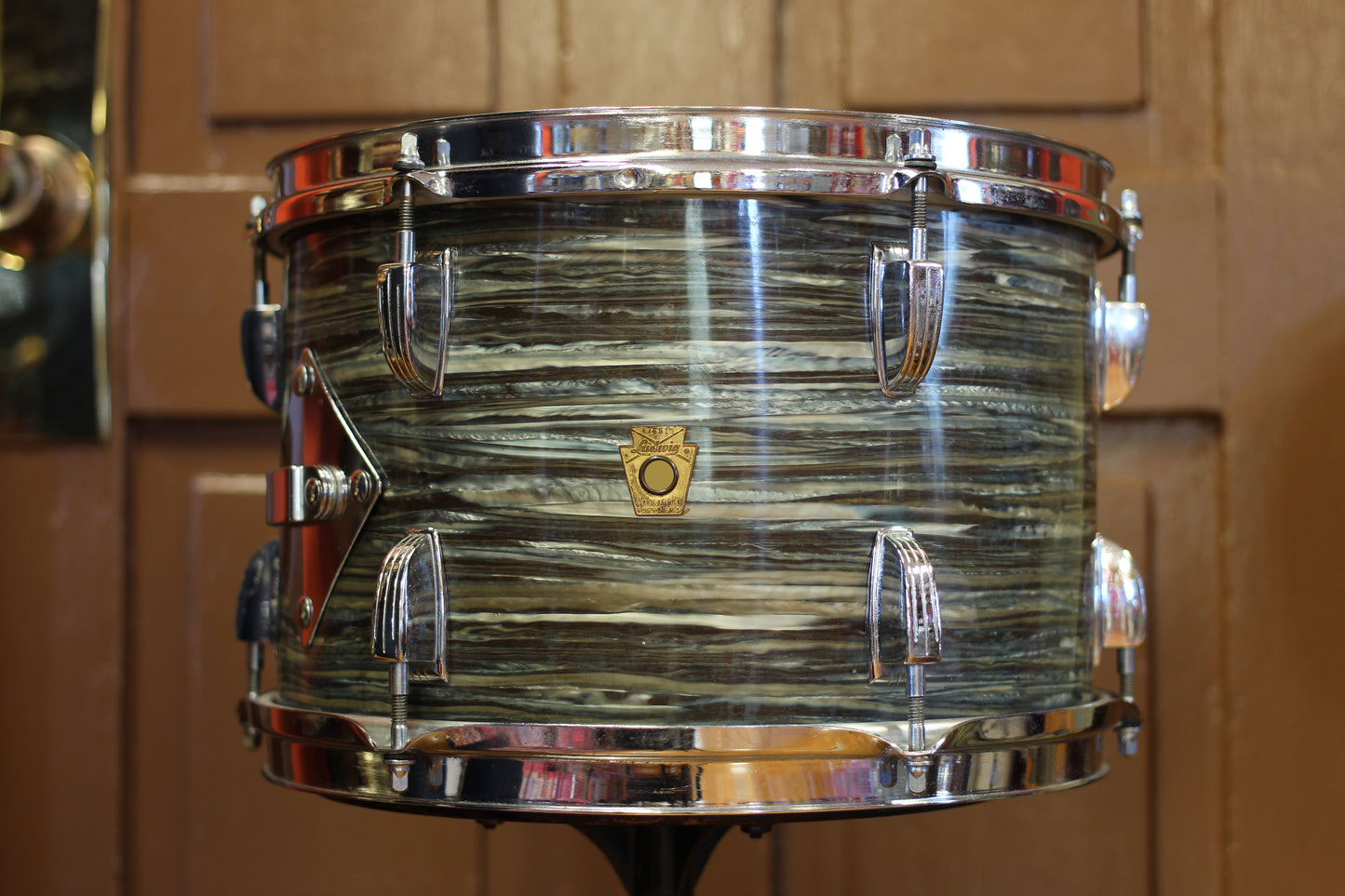 1967 Ludwig Downbeat in Oyster Blue Pearl 14x20 14x14 8x12