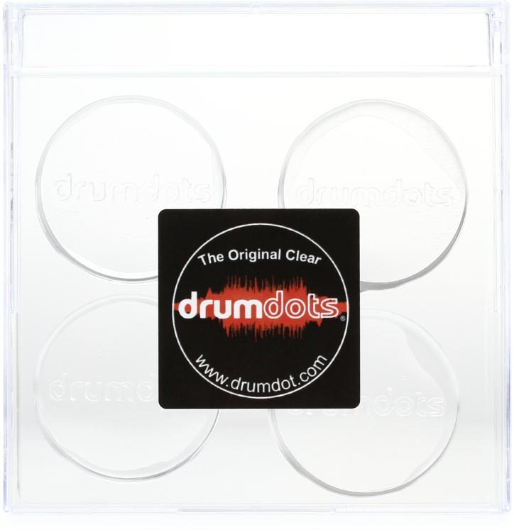 drumdots Original Drum Dampeners, 4-Pack Clear