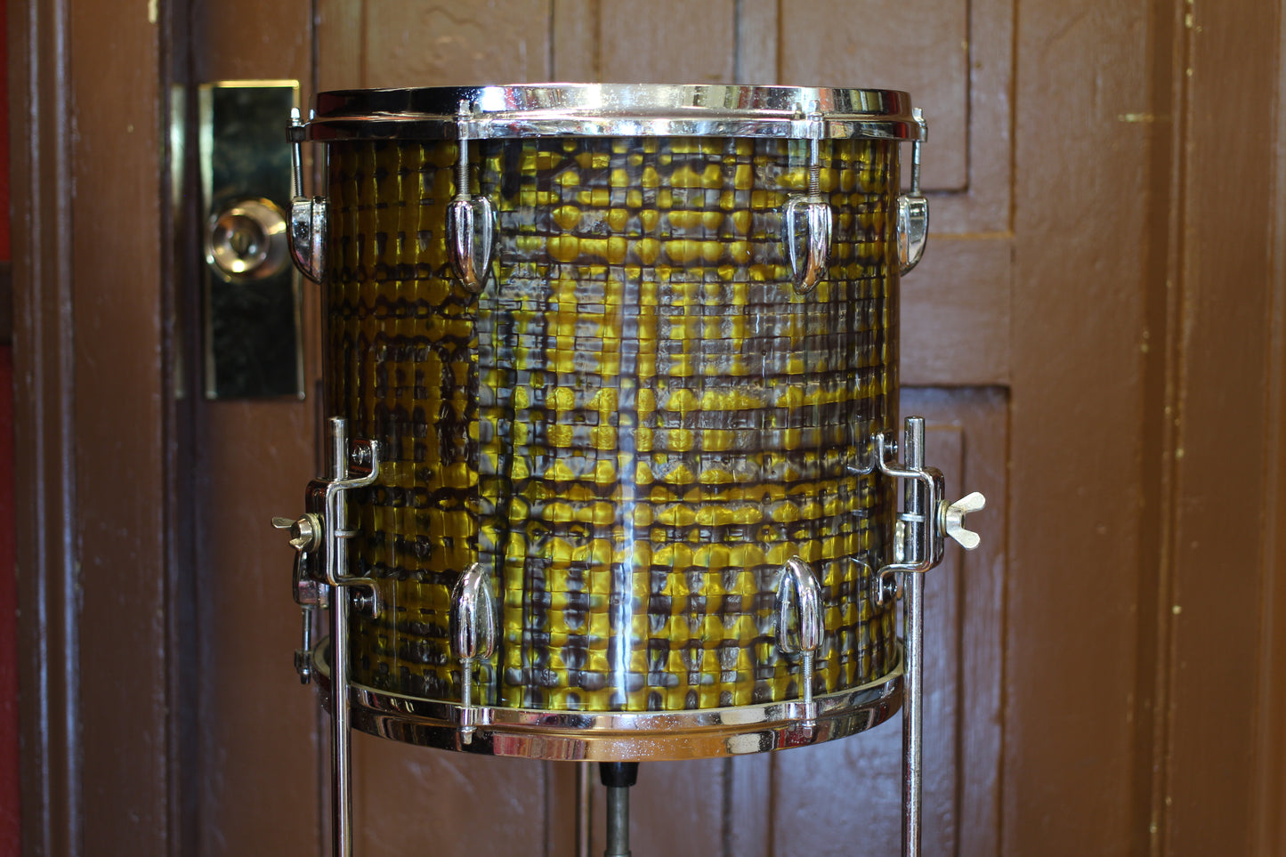 1960's Zim Gar Drum Set in Gold Ingot 14x20 14x14 8x12 5x14