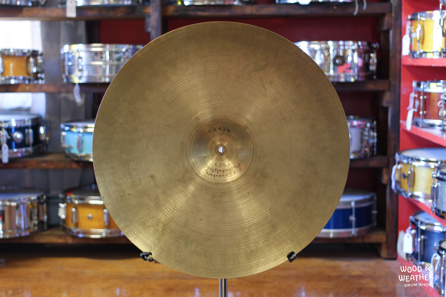 1950s A. Zildjian 20" "Large Stamp" Ride Cymbal 2243g