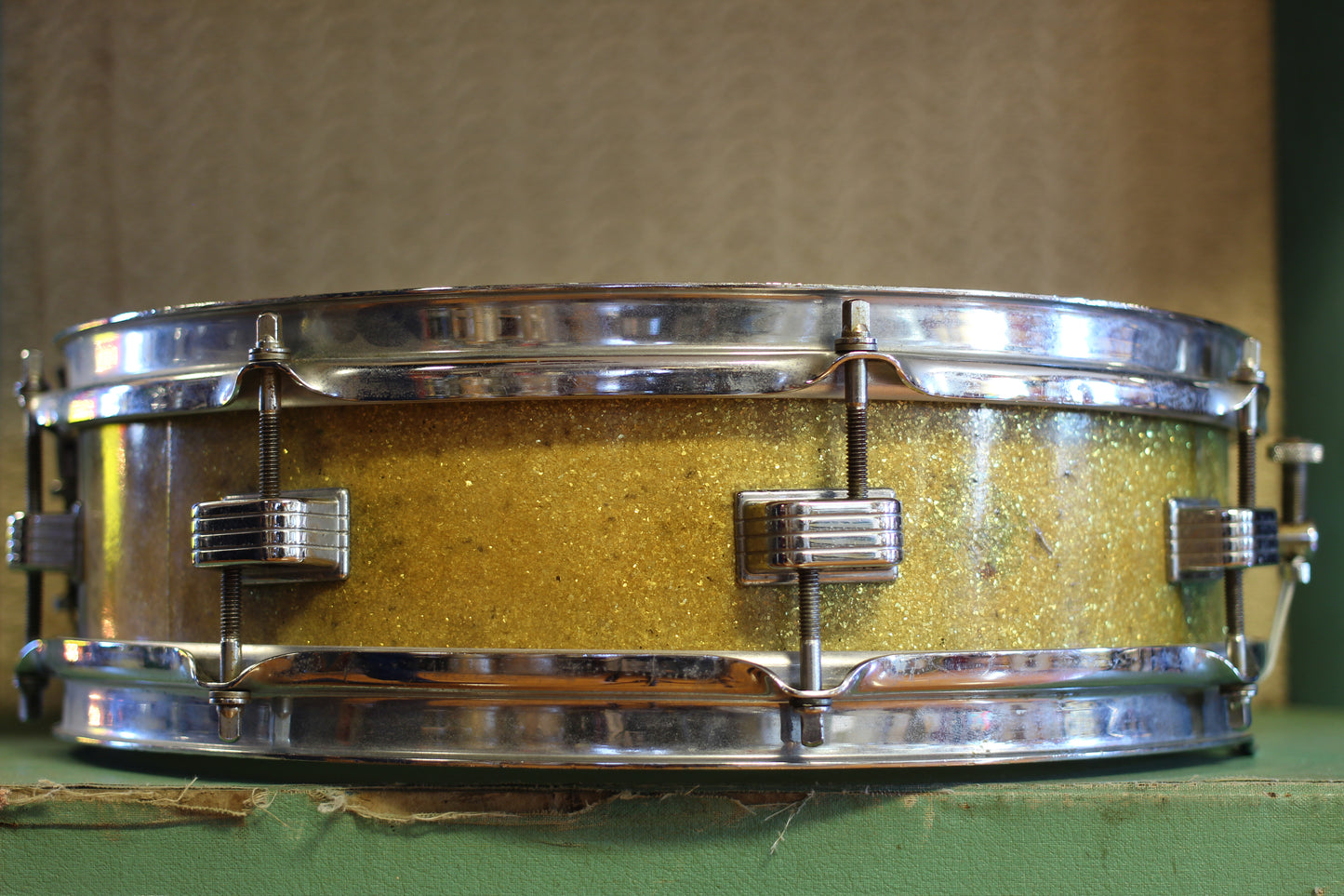 1950's WFL 4"x14" Compacto Snare Drum in Sparkling Green Pearl