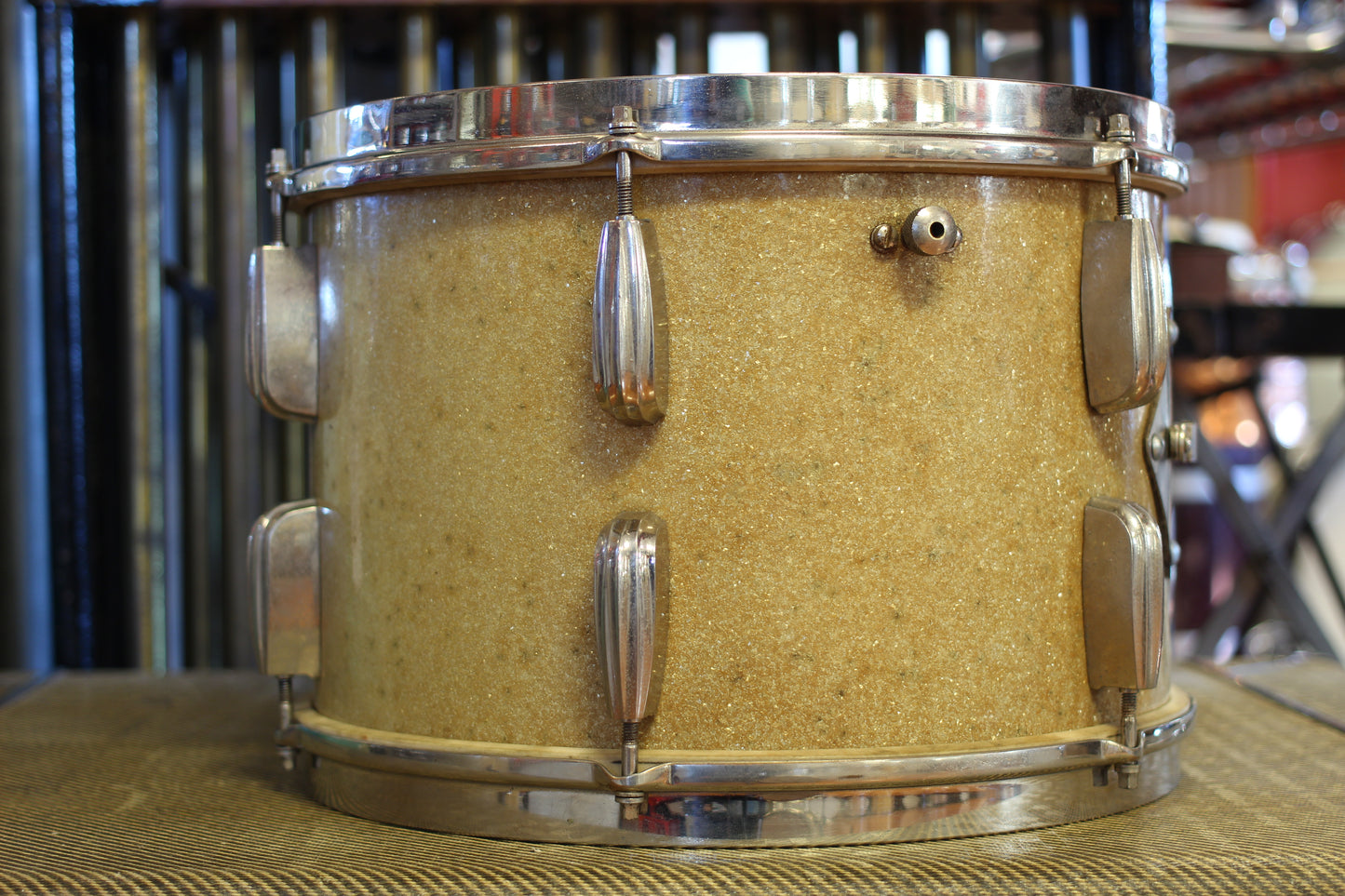 1940's Slingerland Radioking 'Buddy Schutz' Sparkling Silver Pearl 14x24 16x16 9x13 7x14