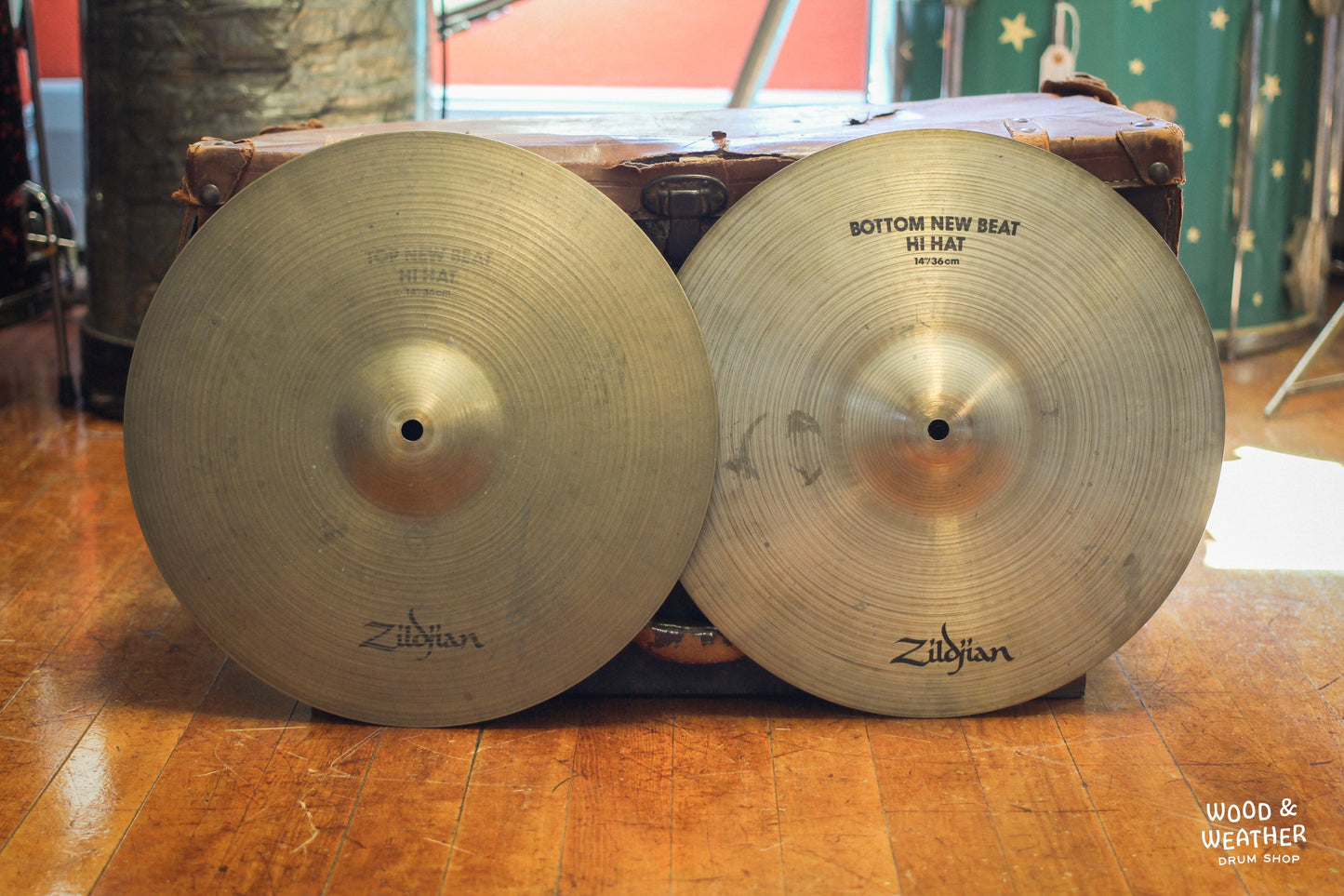 1980s A. Zildjian "CO. Stamp" New Beat Hi-Hat Cymbals 965/1380g