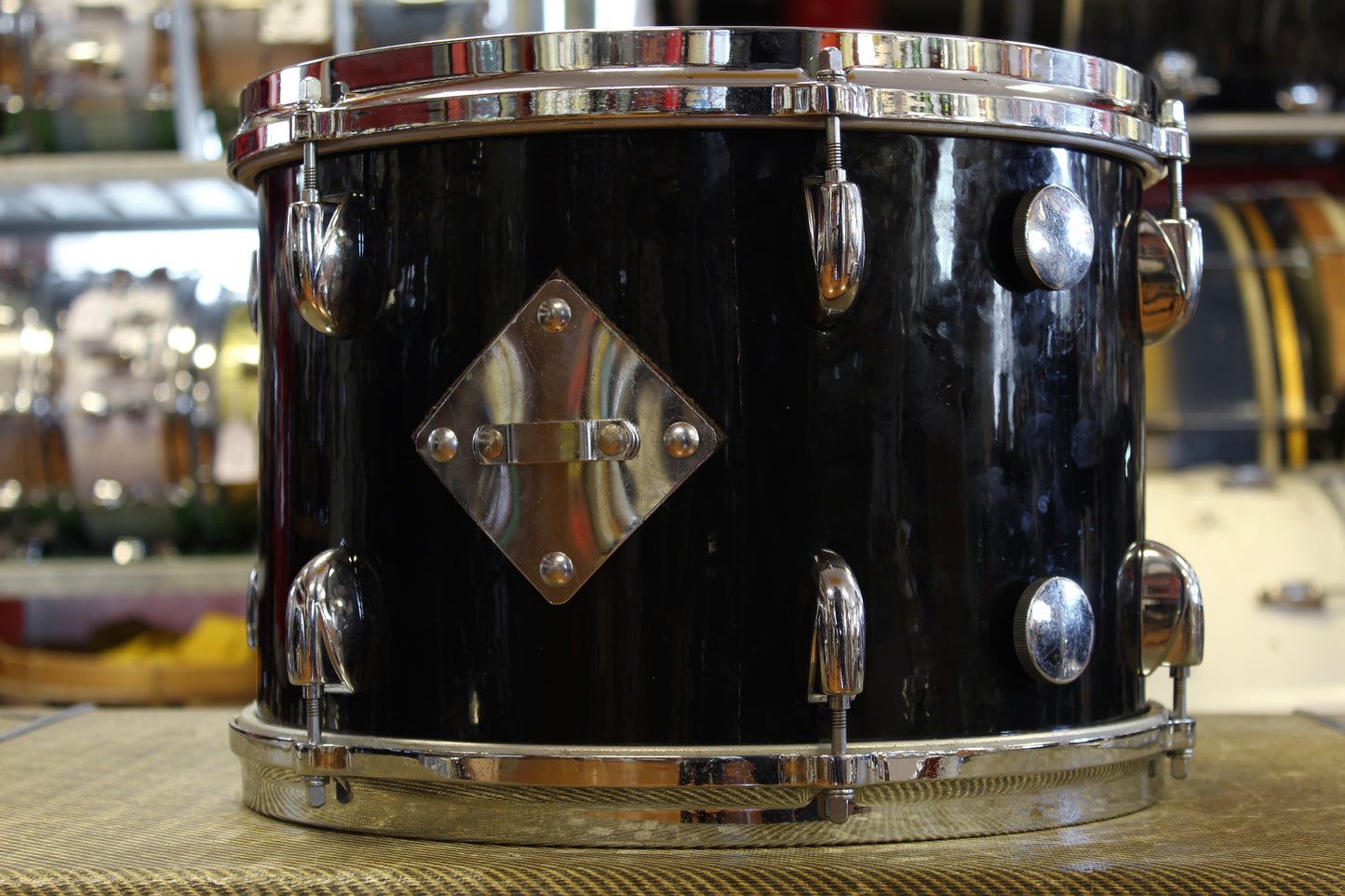 1970's Gretsch Name Band Outfit in Jet Black Nitron 14x22 16x16 9x13