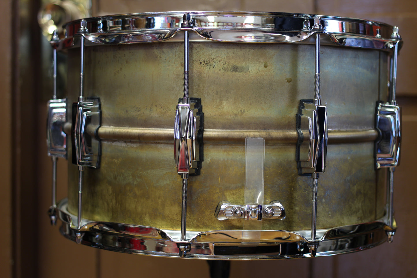 Used Ludwig 8"x14" Raw Brass Phonic Snare Drum