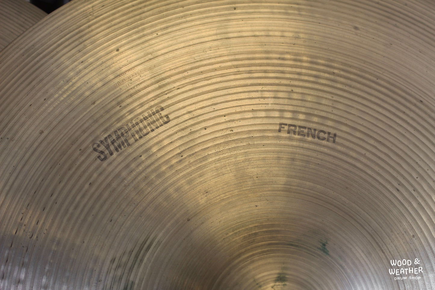 1970s A. Zildjian 20" Symphonic French Concert Crash Cymbals Pair