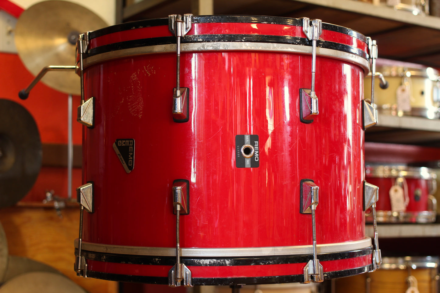 1990's Remo Acousticon 516 Bop kit in Cherry Red 12x18 12x14 9x12